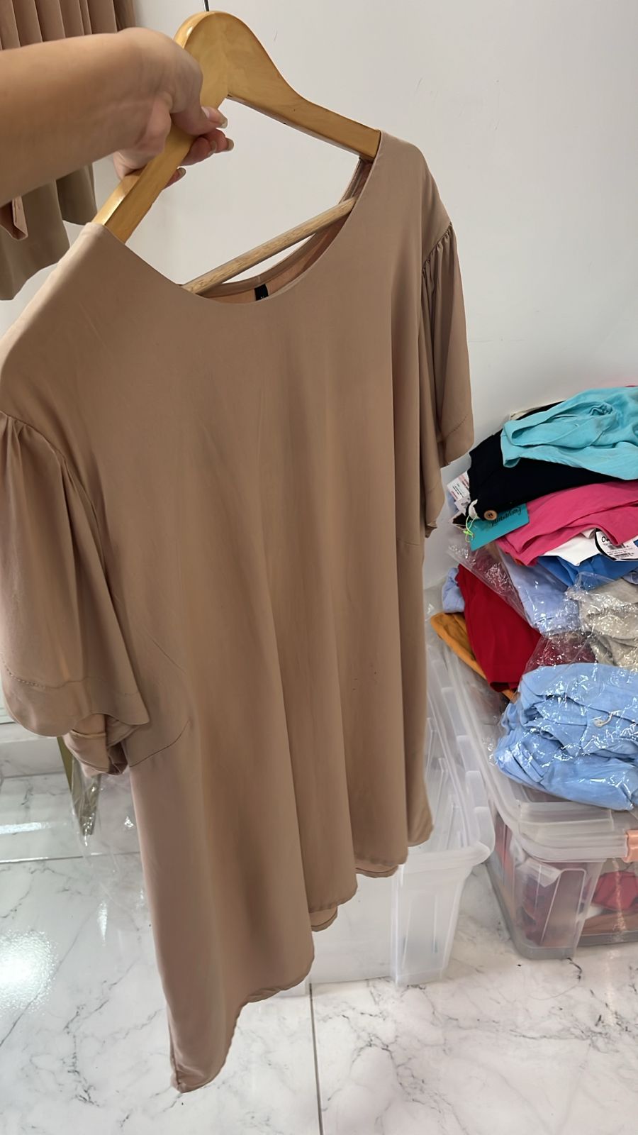 Blusa Plus Size Manga c/ Botão